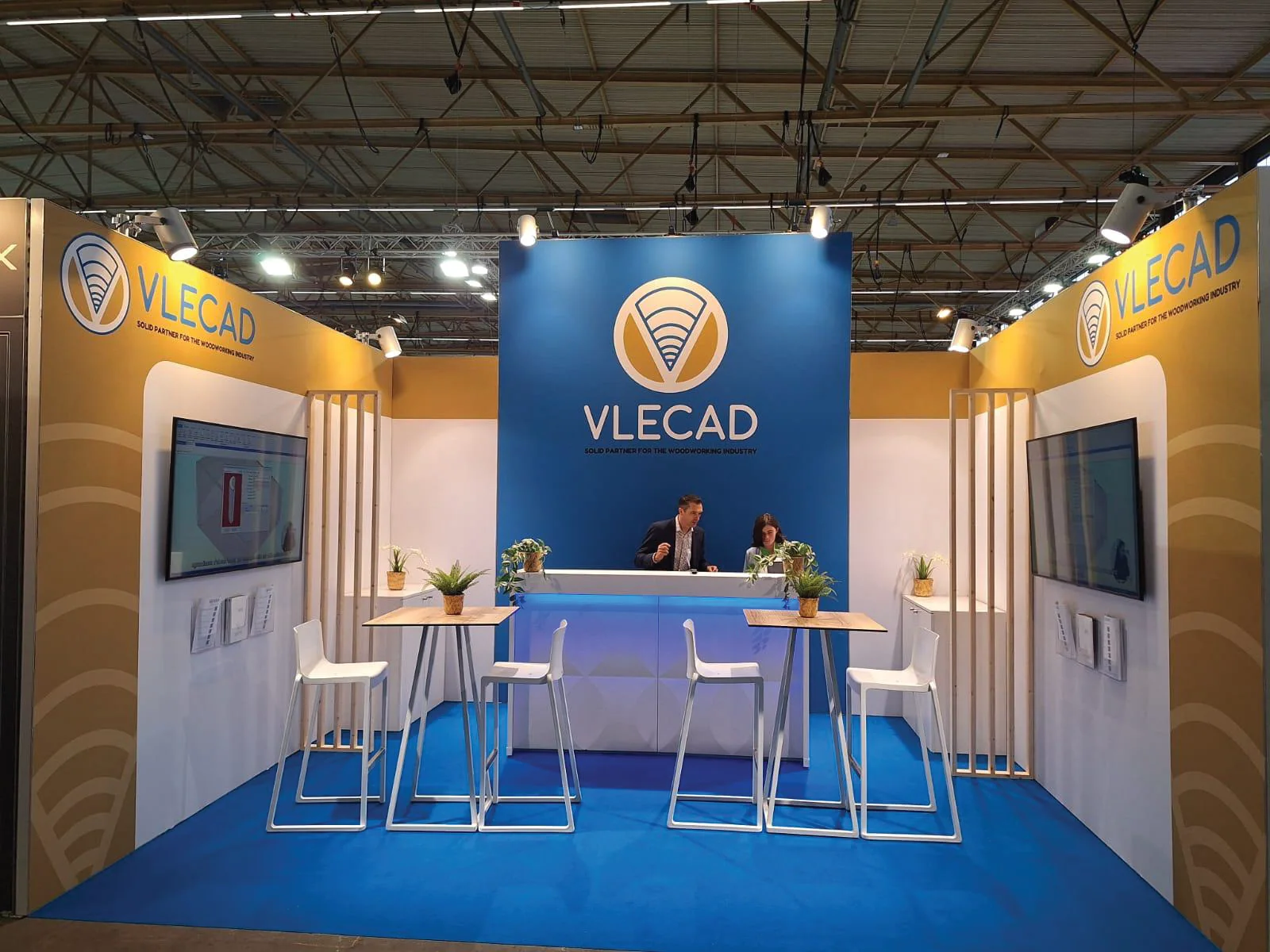 The VLECAD stand at a trade fair